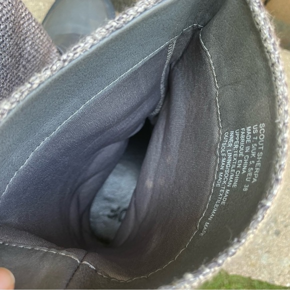 JUST FAB Women’s Black Gray Scout Sherpa Tweed Moto Boot Size 7.5 - Picture 4 of 9